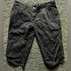 KAVU Brown Hemo Cotton Crop Capris Size 6